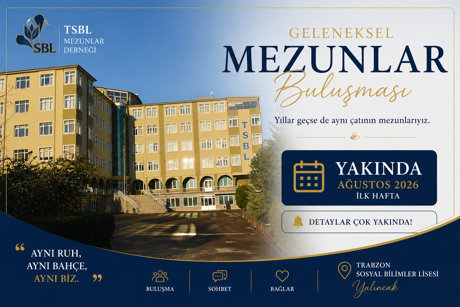 TSBL Geleneksel Mezunlar Buluşması — Ağustos 2026